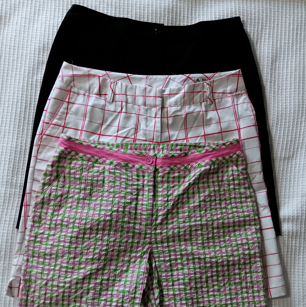 Colorful Plaid and Checkered Pants Set